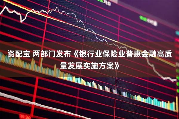 资配宝 两部门发布《银行业保险业普惠金融高质量发展实施方案》