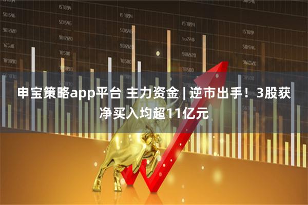 申宝策略app平台 主力资金 | 逆市出手！3股获净买入均超11亿元